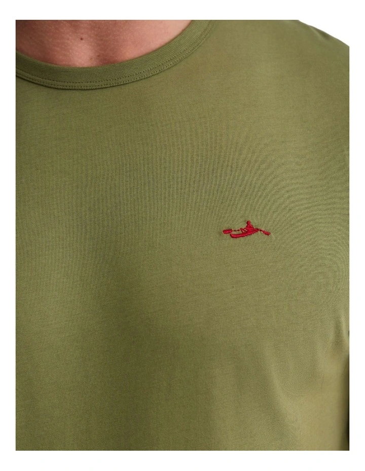 Ben Organic Crew Neck T Shirt in Green image 6