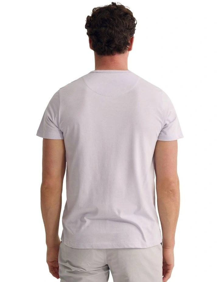 Ben Organic Crew Neck T Shirt in Lilac image 2