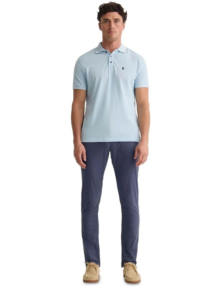 Dustin Organic Cotton 'O'Emb Polo Shirt in Sky image 1
