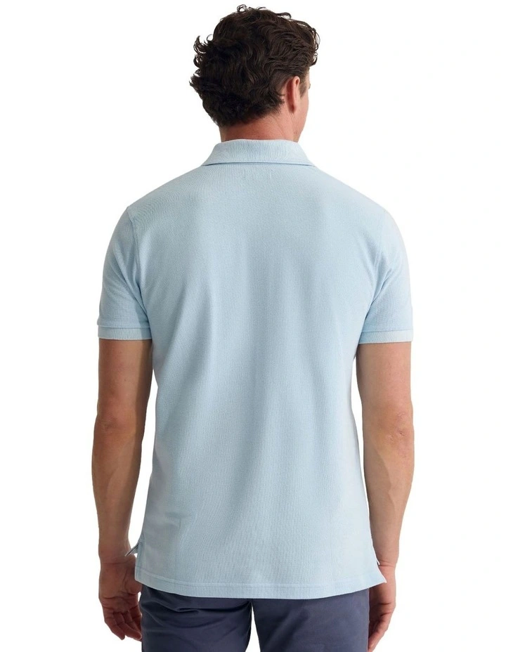 Dustin Organic Cotton 'O'Emb Polo Shirt in Sky image 2