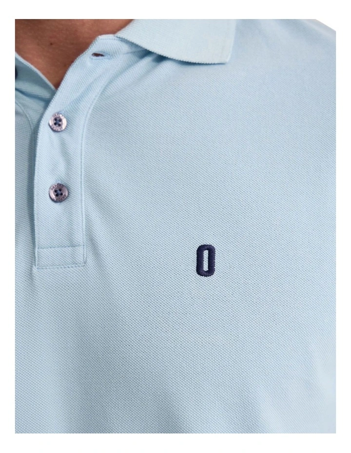 Dustin Organic Cotton 'O'Emb Polo Shirt in Sky image 6