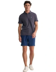 Dustin Organic Cotton 'O'Emb Polo Shirt in Navy