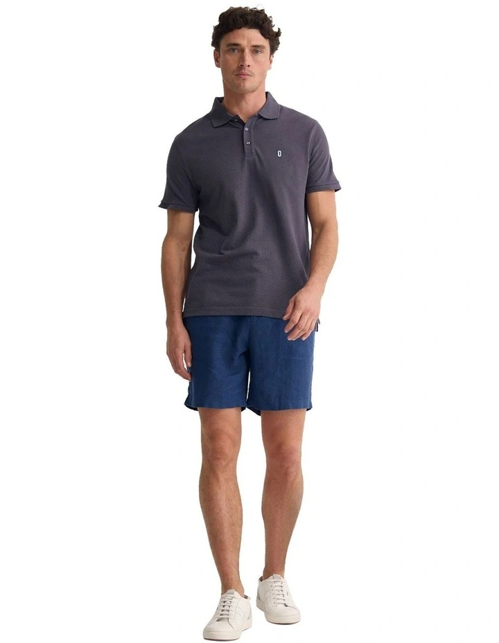 Dustin Organic Cotton 'O'Emb Polo Shirt in Navy image 1