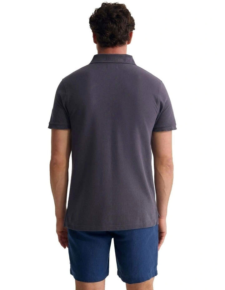 Dustin Organic Cotton 'O'Emb Polo Shirt in Navy image 2