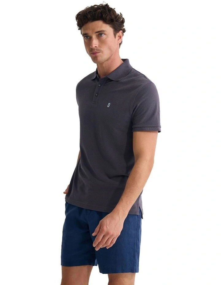 Dustin Organic Cotton 'O'Emb Polo Shirt in Navy image 3