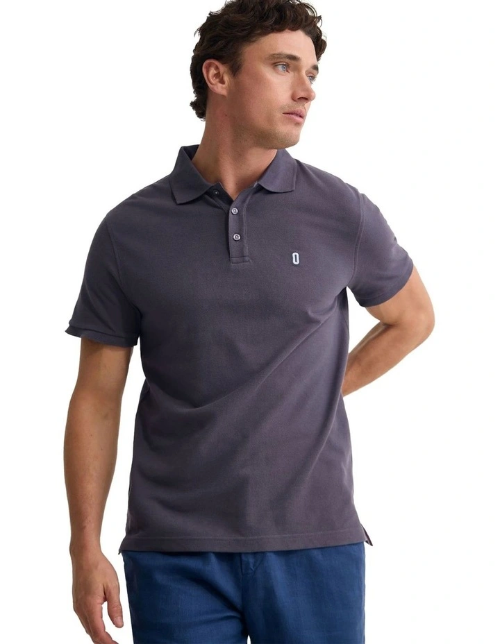 Dustin Organic Cotton 'O'Emb Polo Shirt in Navy image 4