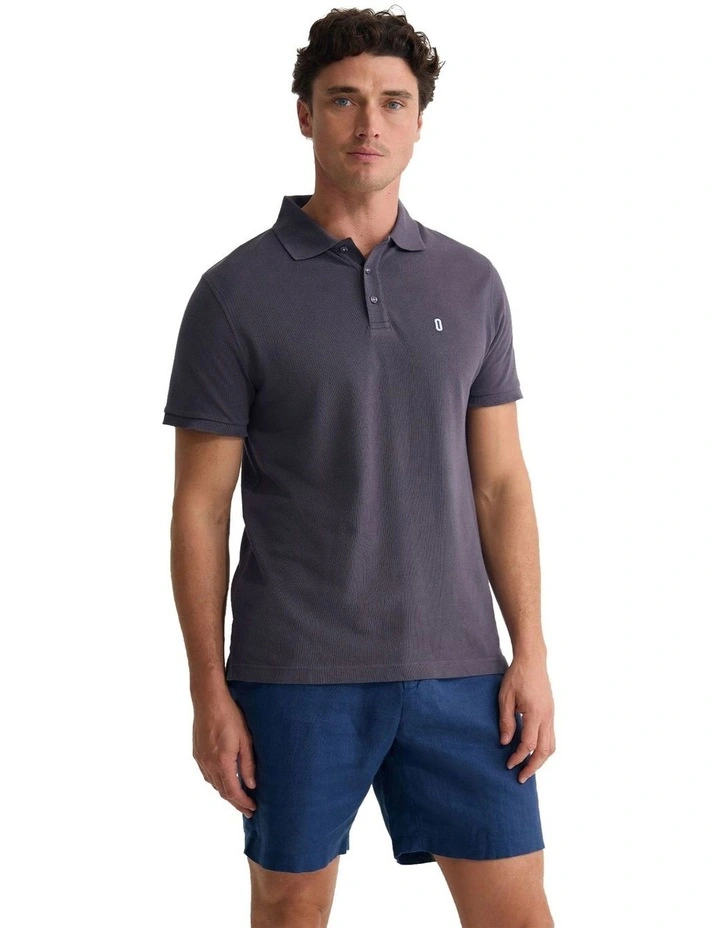 Dustin Organic Cotton 'O'Emb Polo Shirt in Navy image 5