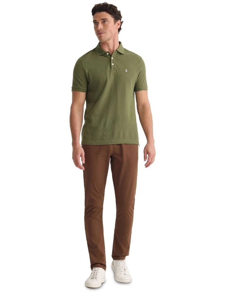 Dustin Organic Cotton 'O'Emb Polo Shirt in Green image 1