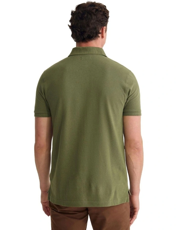 Dustin Organic Cotton 'O'Emb Polo Shirt in Green image 2
