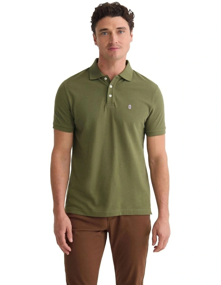 Dustin Organic Cotton 'O'Emb Polo Shirt in Green image 4