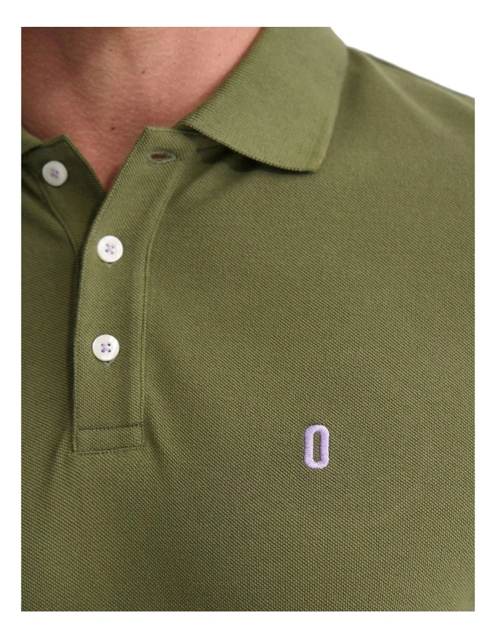 Dustin Organic Cotton 'O'Emb Polo Shirt in Green image 5