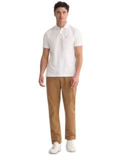 Dustin Organic Cotton 'O'Emb Polo Shirt in White