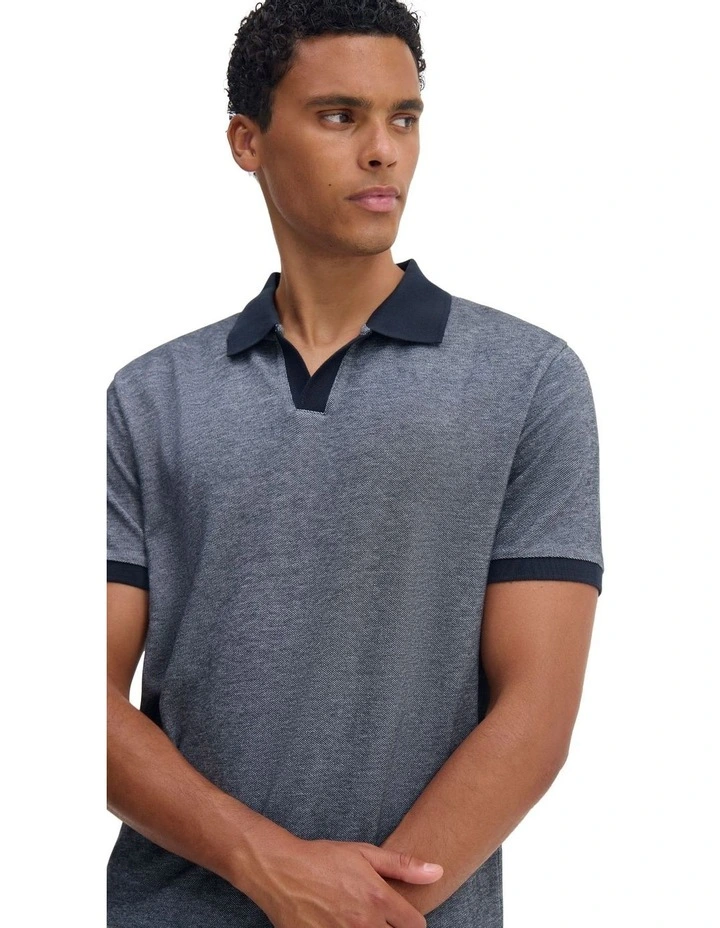 Andre Organic Cotton Polo in Navy image 4