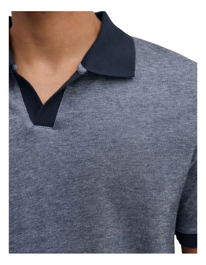 Andre Organic Cotton Polo in Navy image 6