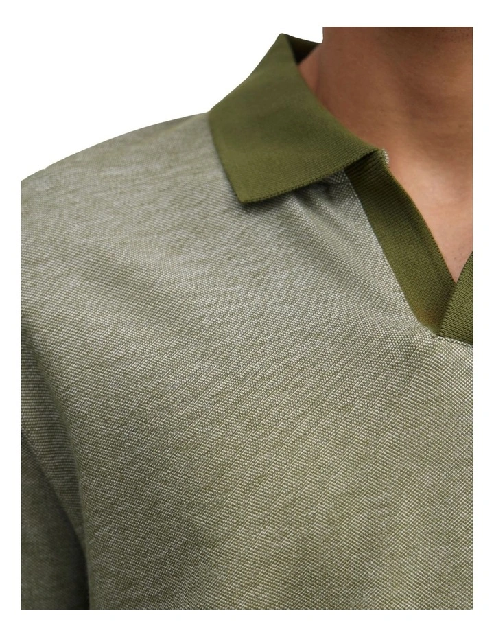 Andre Organic Cotton Polo in Olive image 6