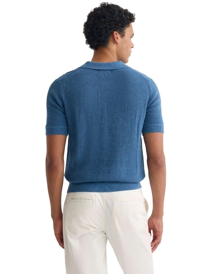 Huck Lined Knitted Polo image 2