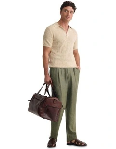 Huck Lined Knitted Polo