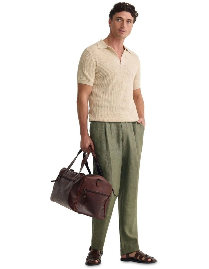 Huck Lined Knitted Polo image 1