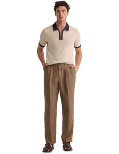 Holden Zip Neck Knitted Polo