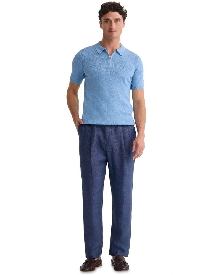 Otis Zip Neck Knitted Polo image 1