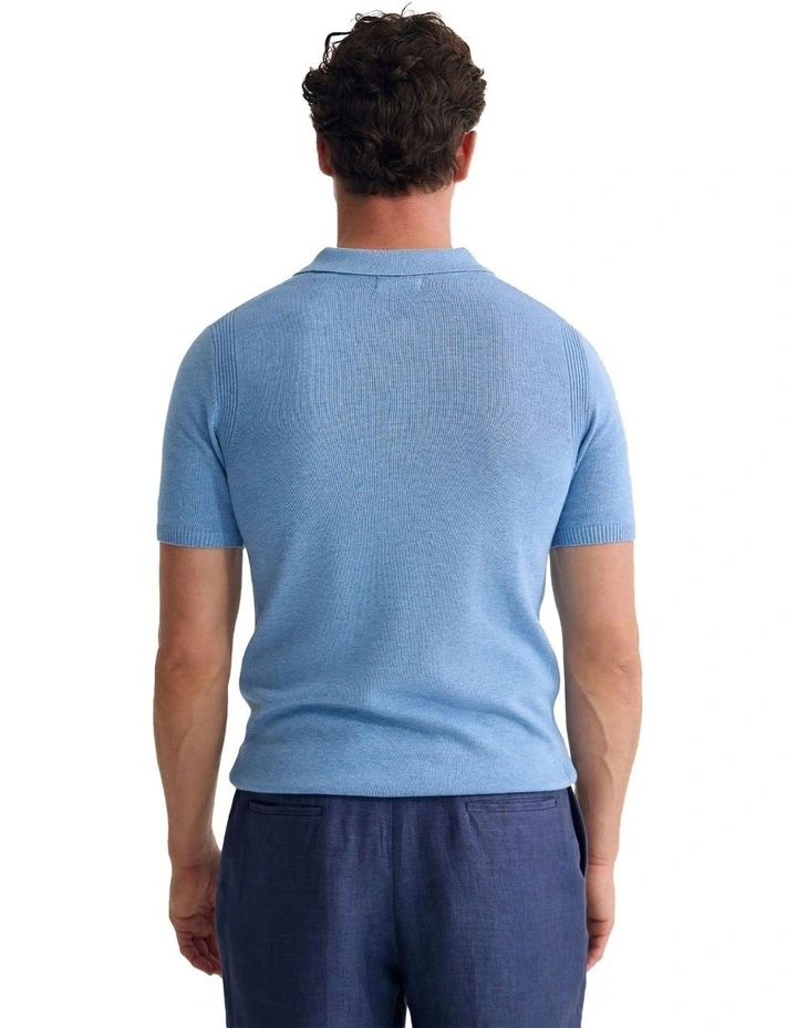 Otis Zip Neck Knitted Polo image 2