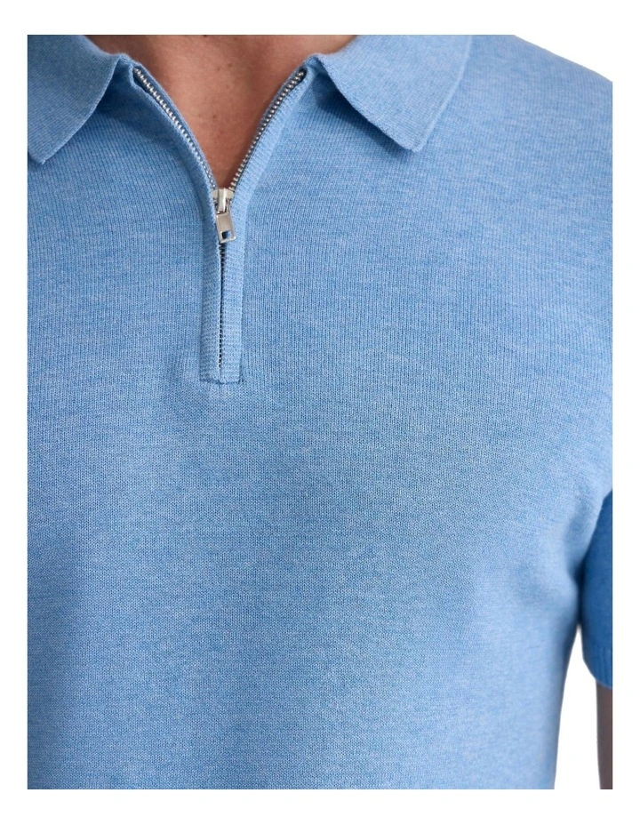 Otis Zip Neck Knitted Polo image 5