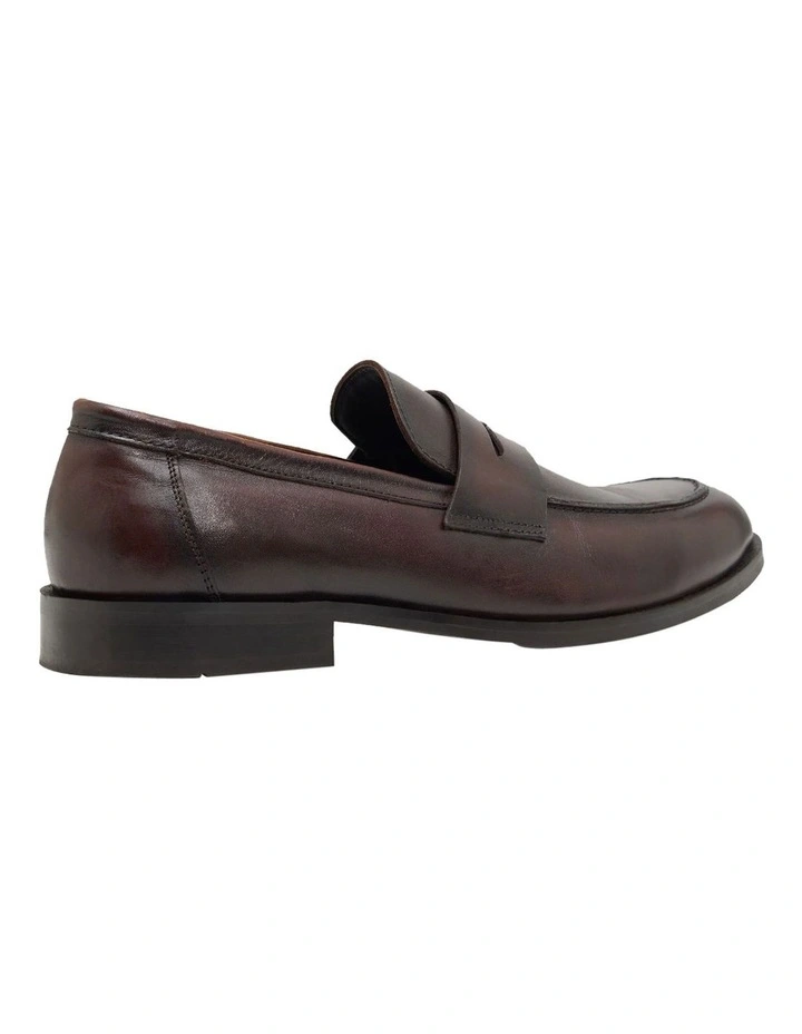 Angleo Leather Loafer in Dark Brown image 2