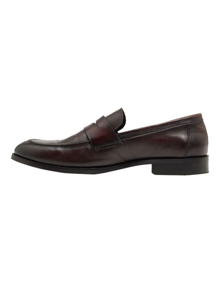 Angleo Leather Loafer in Dark Brown image 3