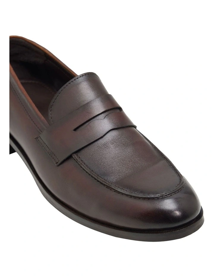 Angleo Leather Loafer in Dark Brown image 4