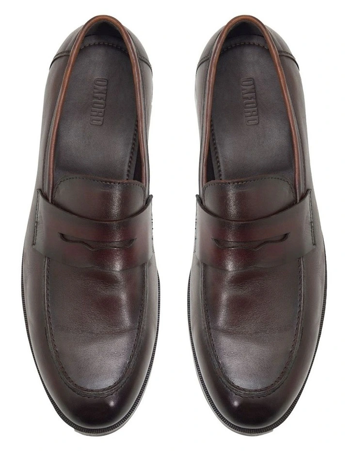 Angleo Leather Loafer in Dark Brown image 5