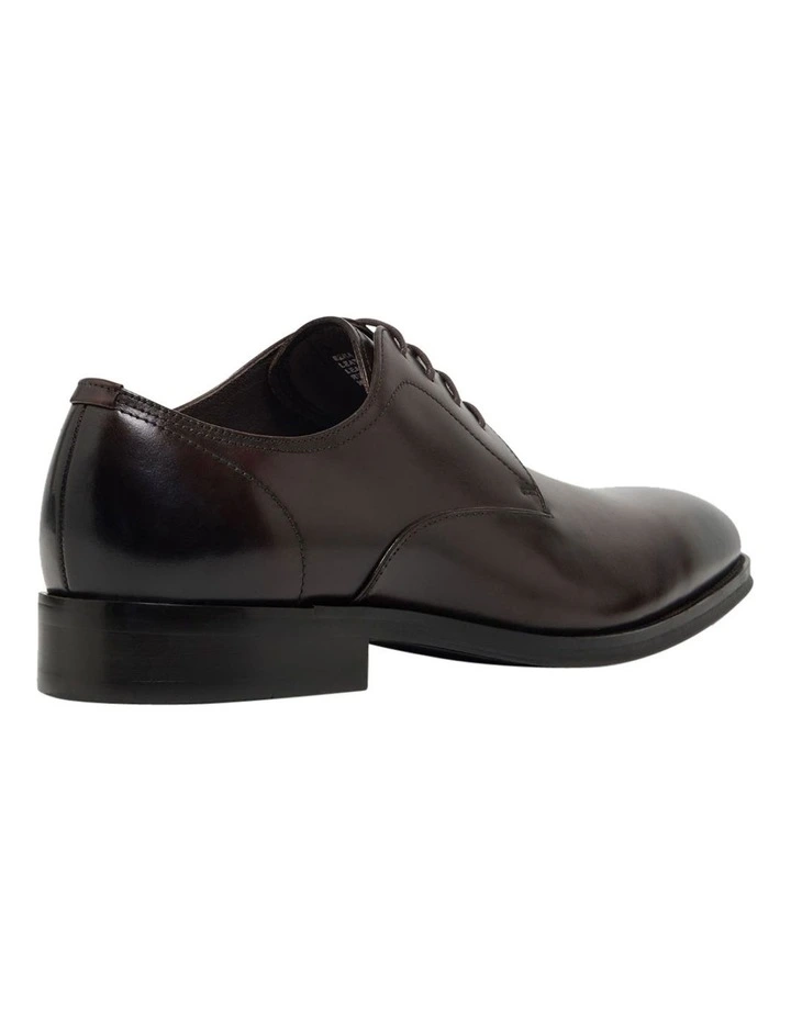 Ezra Lace Up Leather Derby Shoe in Dark Brown image 2