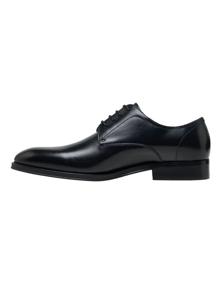 Ezra Lace Up Leather Derby Shoe in Black image 3