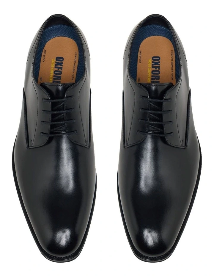 Ezra Lace Up Leather Derby Shoe in Black image 5