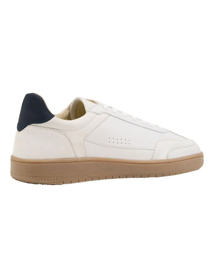 George Leather Sneaker in White/Chalk image 2