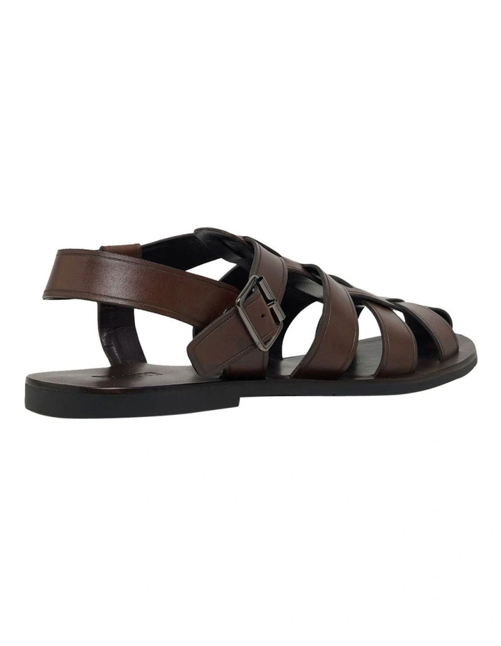 Ellas Leather Sandal in Dark Brown image 2