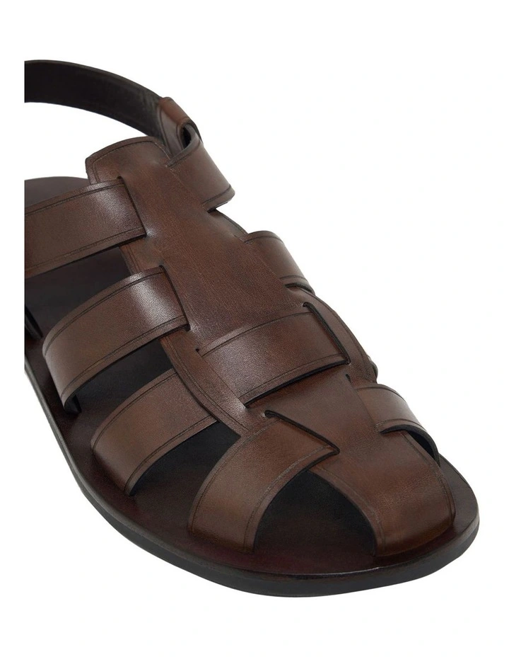 Ellas Leather Sandal in Dark Brown image 4