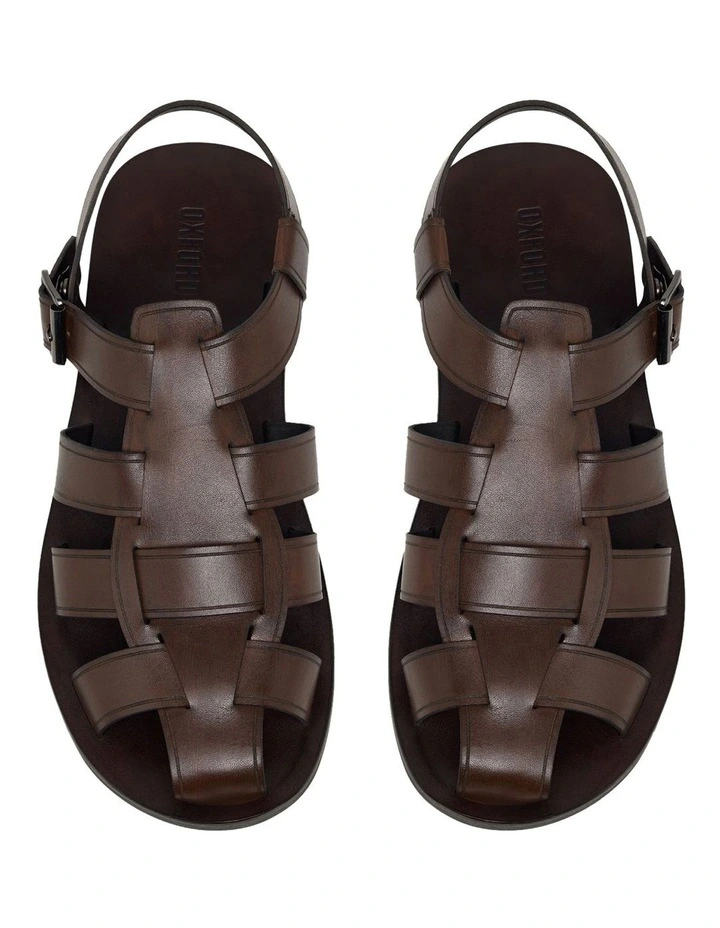 Ellas Leather Sandal in Dark Brown image 5