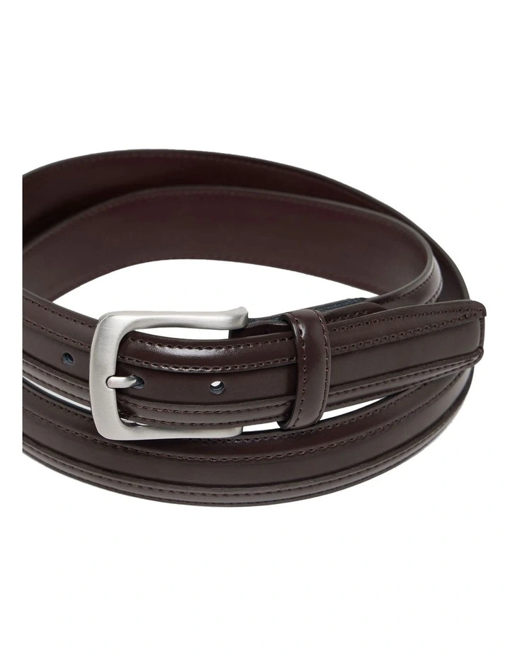Walter Mens Dress Belt in Dark Mahogany image 2
