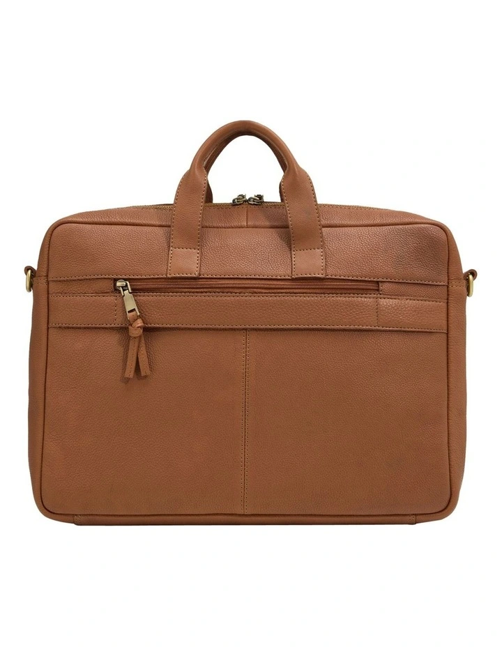 Duke Leather Laptop Bag in Cognac image 3