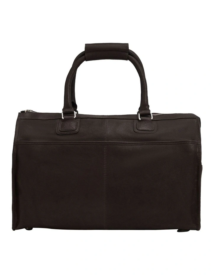 Magnus Leather Overnighter Bag in Dark Brown image 2