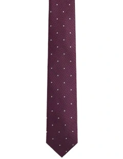 Stevie Spot Tie 7cm in Burgundy