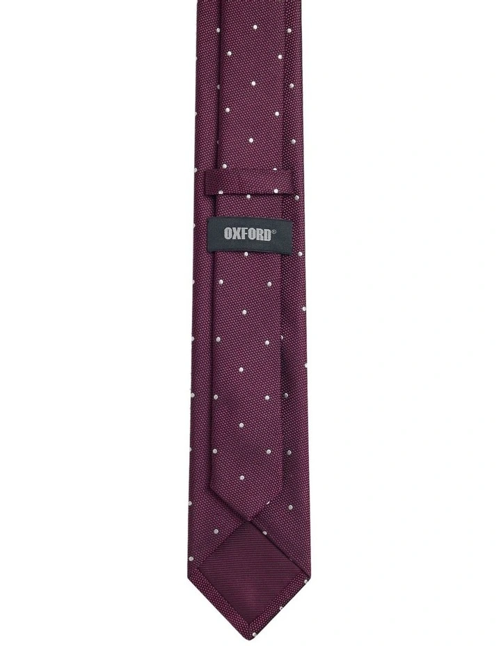 Stevie Spot Tie 7cm in Burgundy image 2