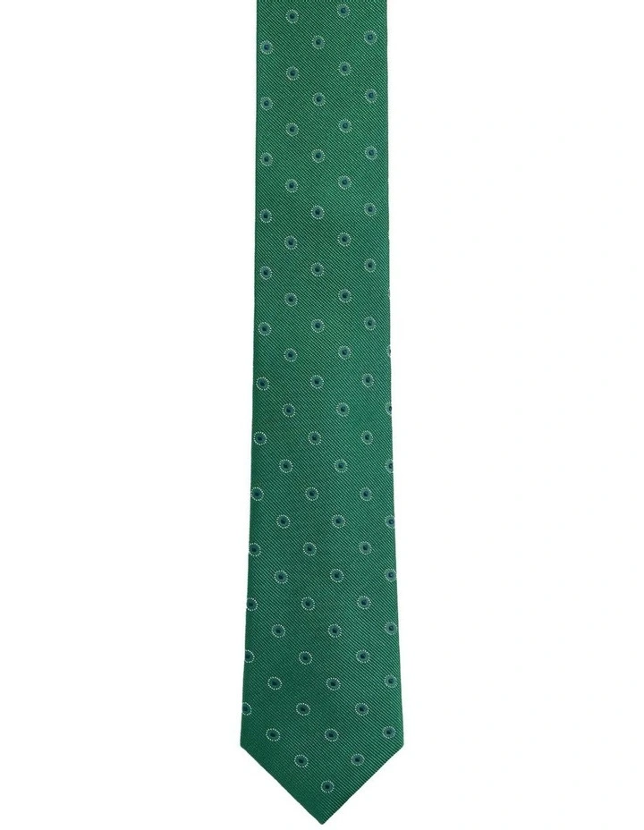 Gino Spot Tie 7cm in Green image 1