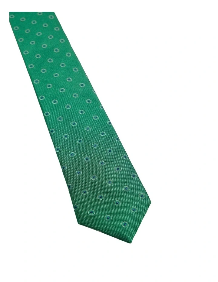 Gino Spot Tie 7cm in Green image 3