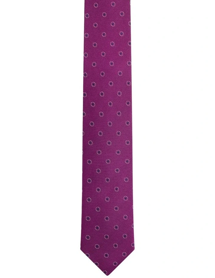 Gino Spot Tie 7cm in Fushia image 1
