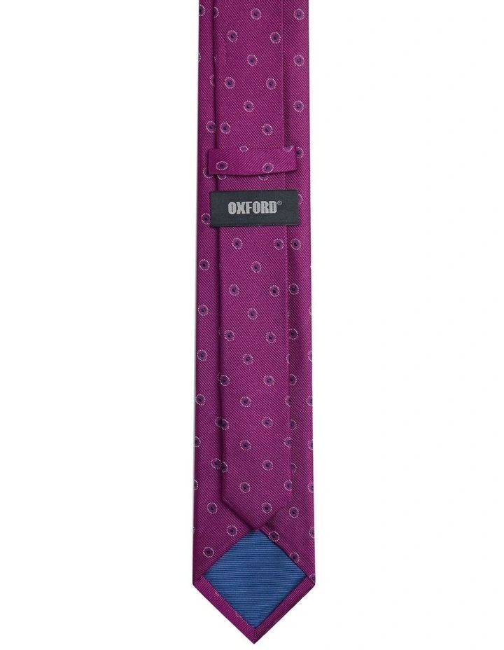 Gino Spot Tie 7cm in Fushia image 2