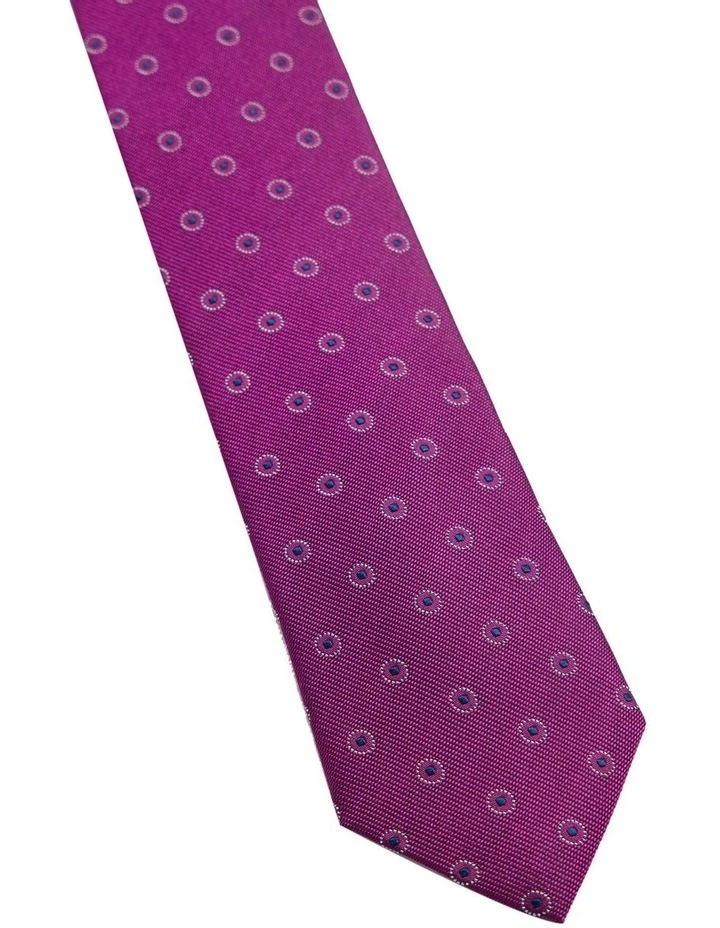 Gino Spot Tie 7cm in Fushia image 3