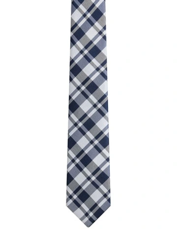 Grady Check Tie 7cm in Blue Multi
