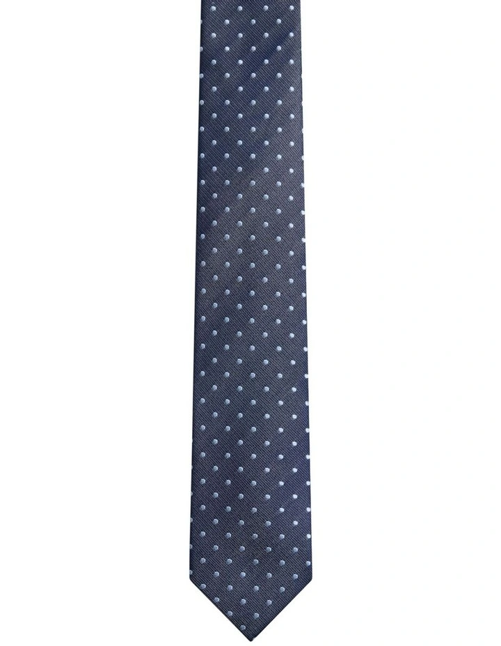 Harvey Spot Tie 7cm in Navy image 1