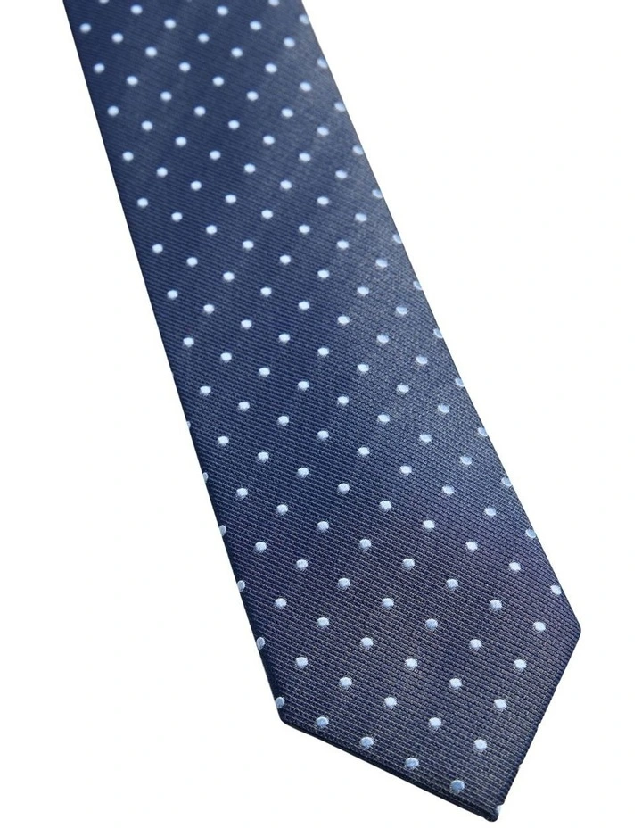 Harvey Spot Tie 7cm in Navy image 3